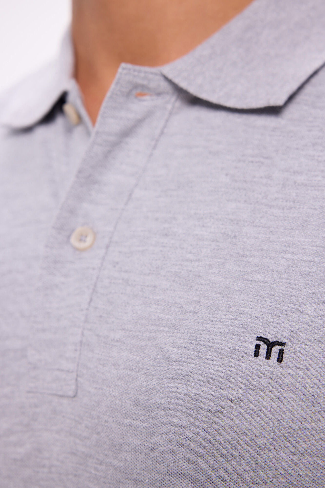 Milano Polo b&aacute;sico de piqu&eacute; Gris Claro