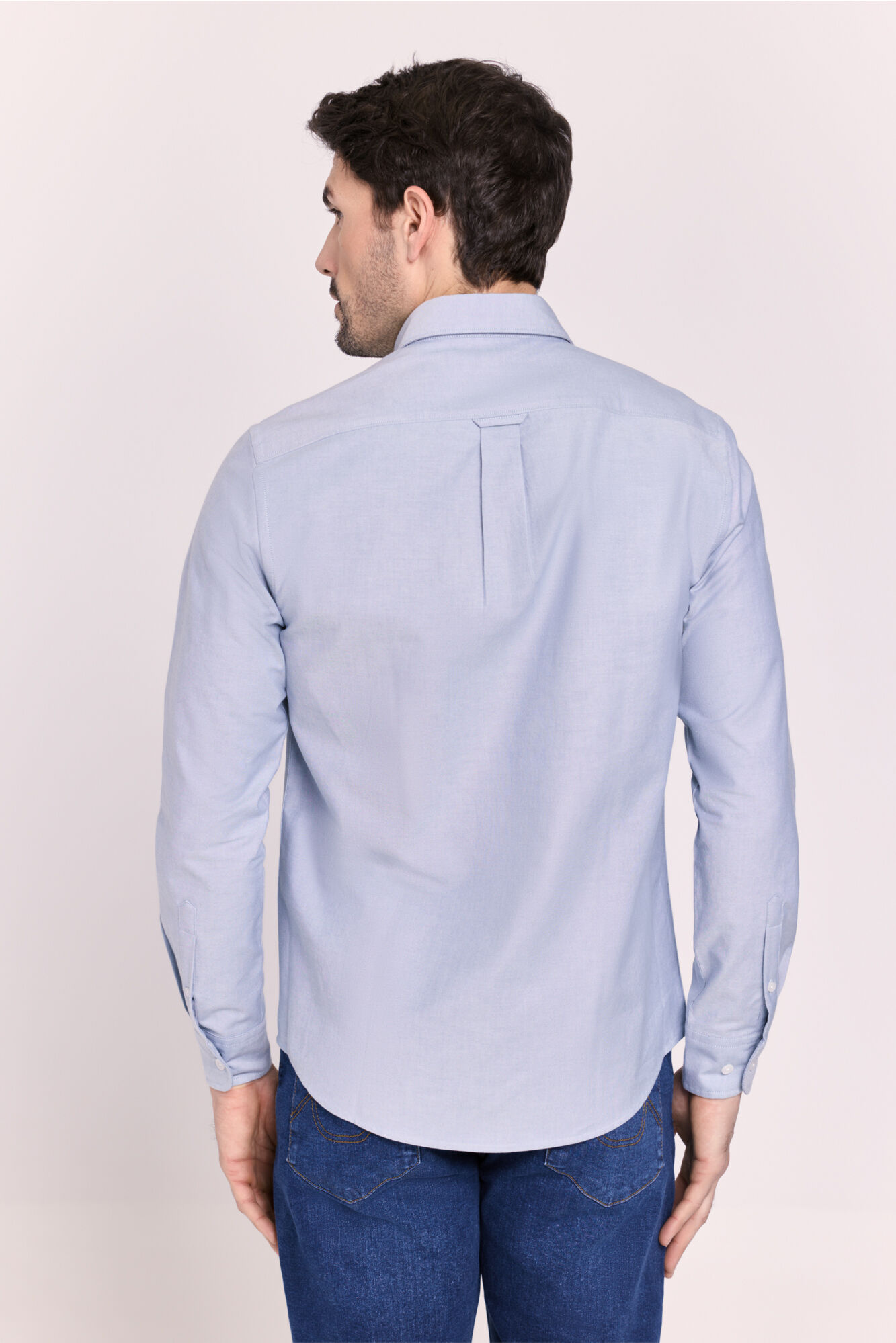 Milano Camisa lisa manga larga Azul