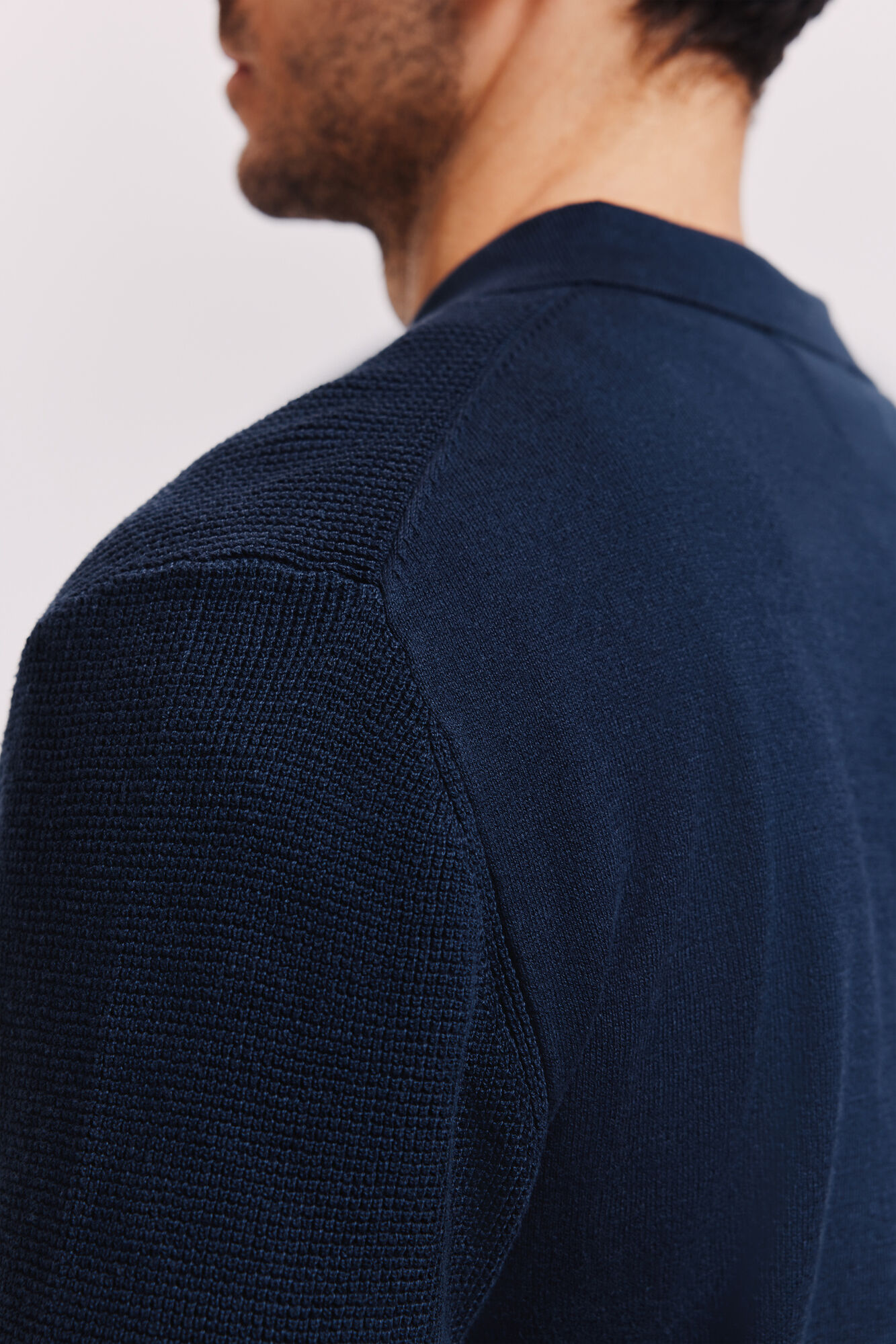 Milano Su&eacute;ter cuello polo Navy