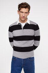 Fifty Outlet Jersey polero inspiración rugby Gris