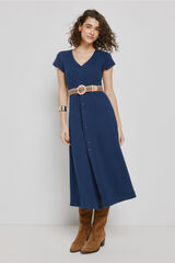 Milano Vestido escote en pico Navy