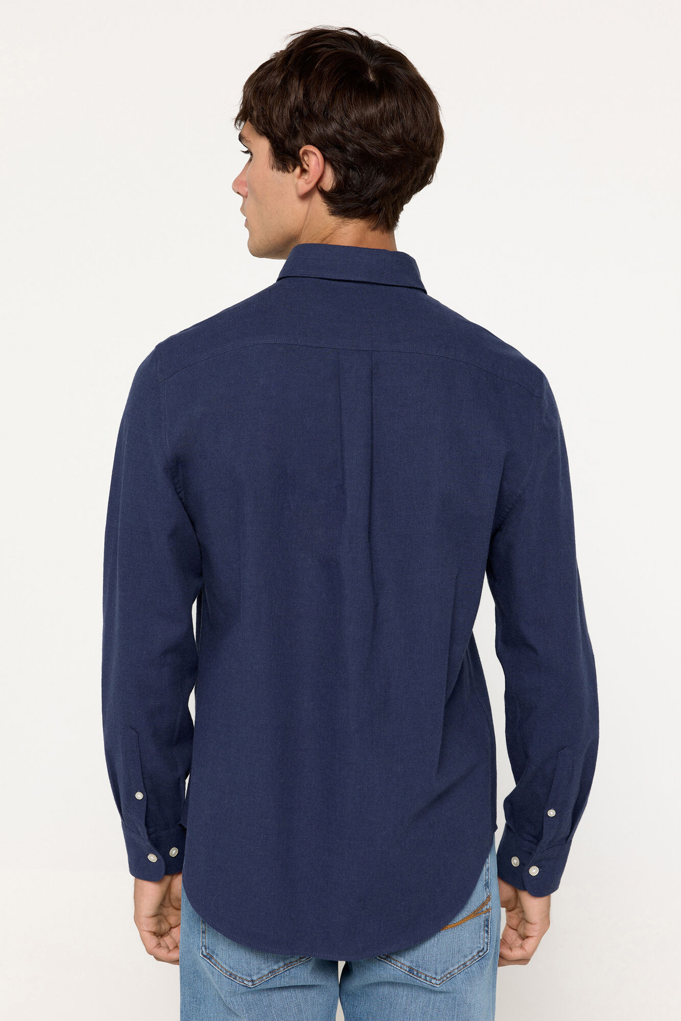 Milano Camisa Twill Lisa Azul