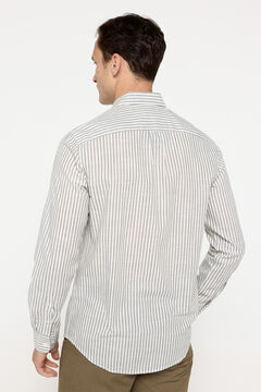 Fifty Outlet Camisa slub rayas Verde