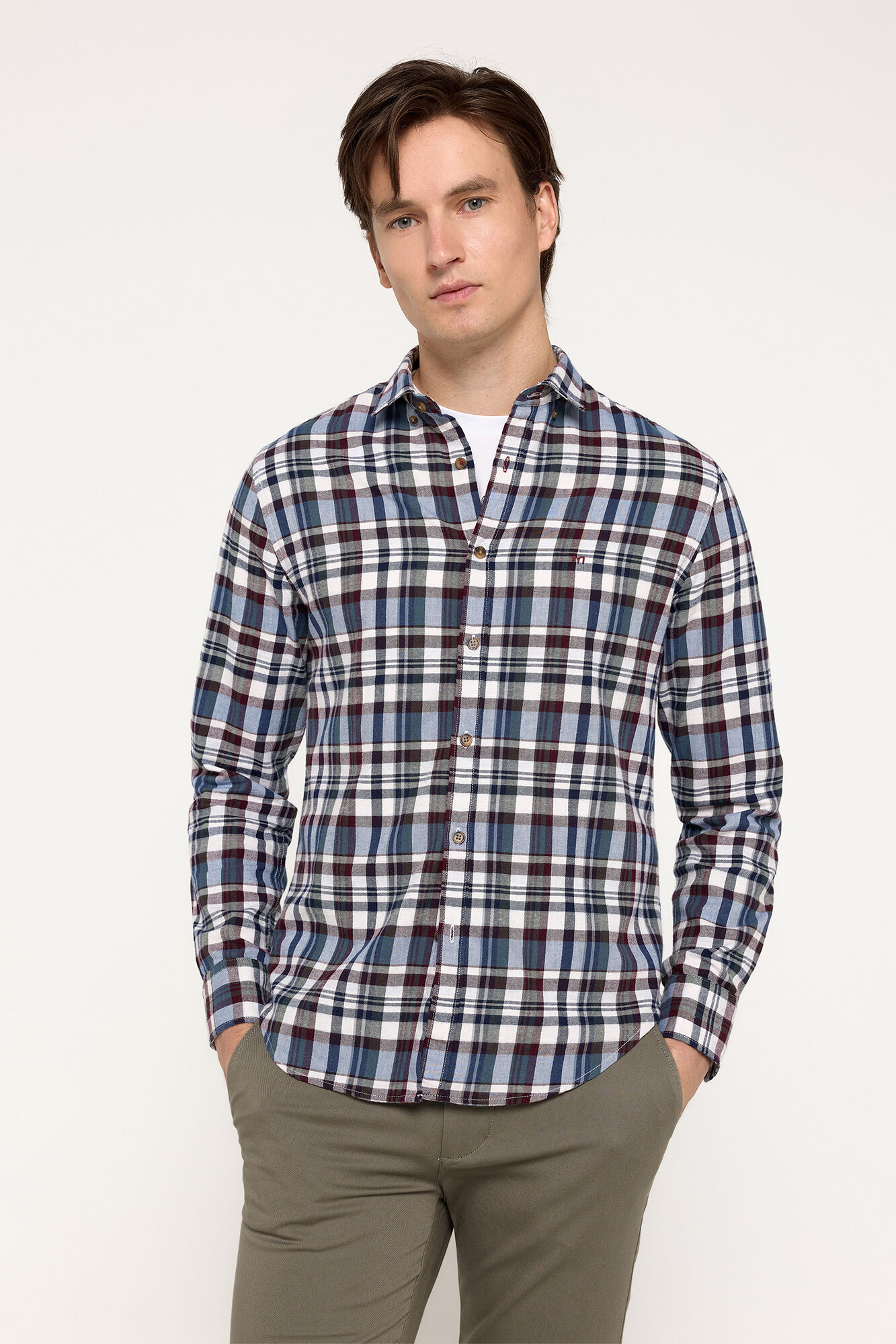 Milano Camisa Twill Cuadros