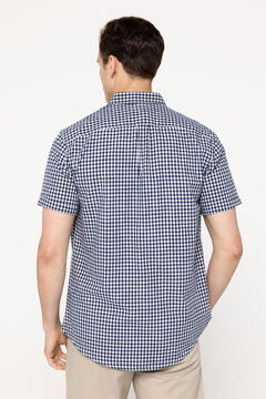 Fifty Outlet Camisa sport de manga corta de cuadros.   Azul