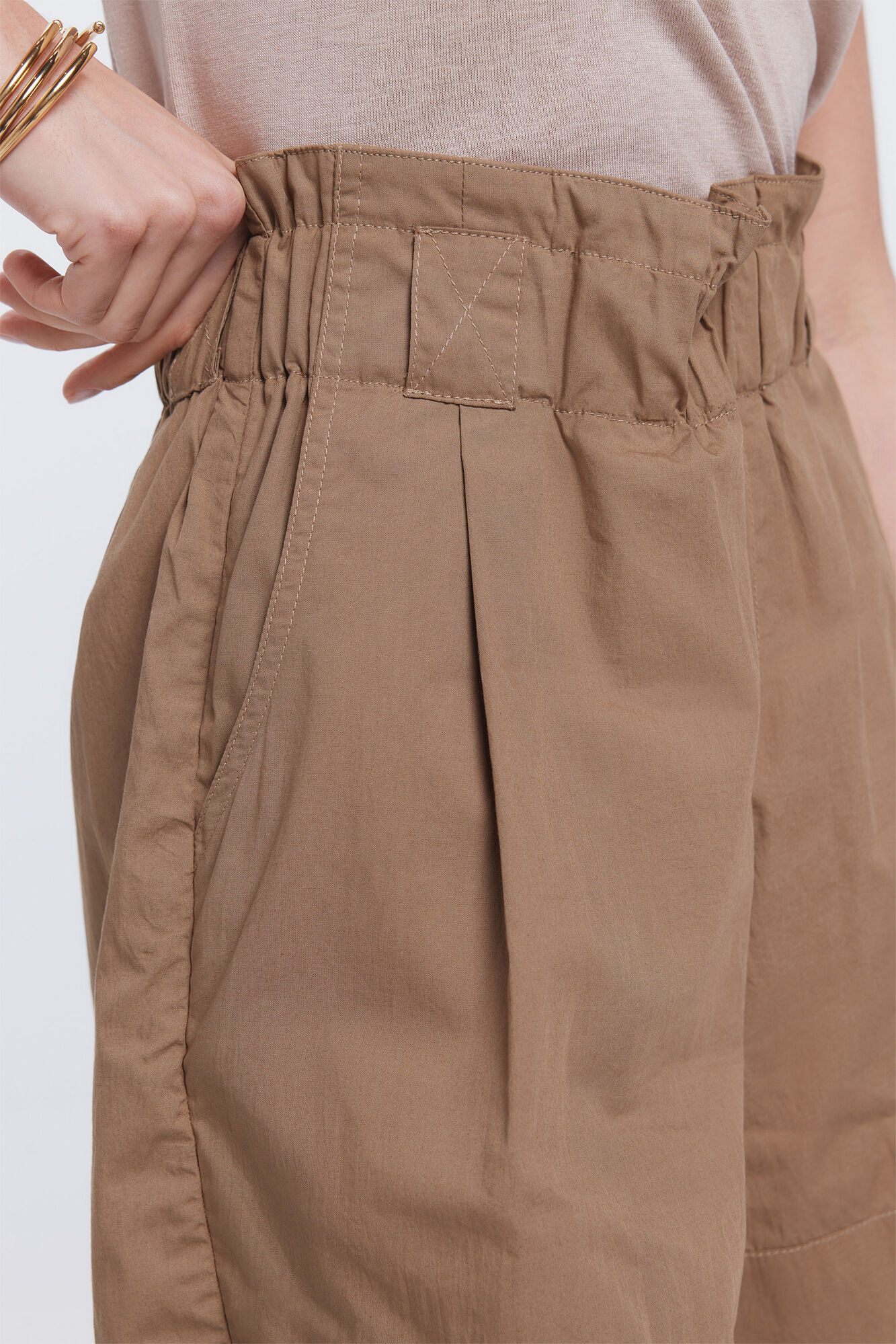 Milano Bermuda cinturilla alta Beige