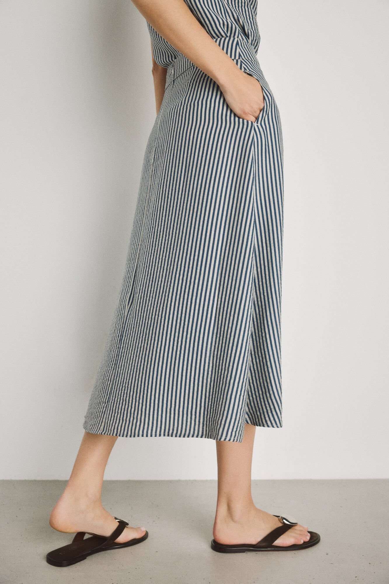 Milano Falda estampada Gris Claro
