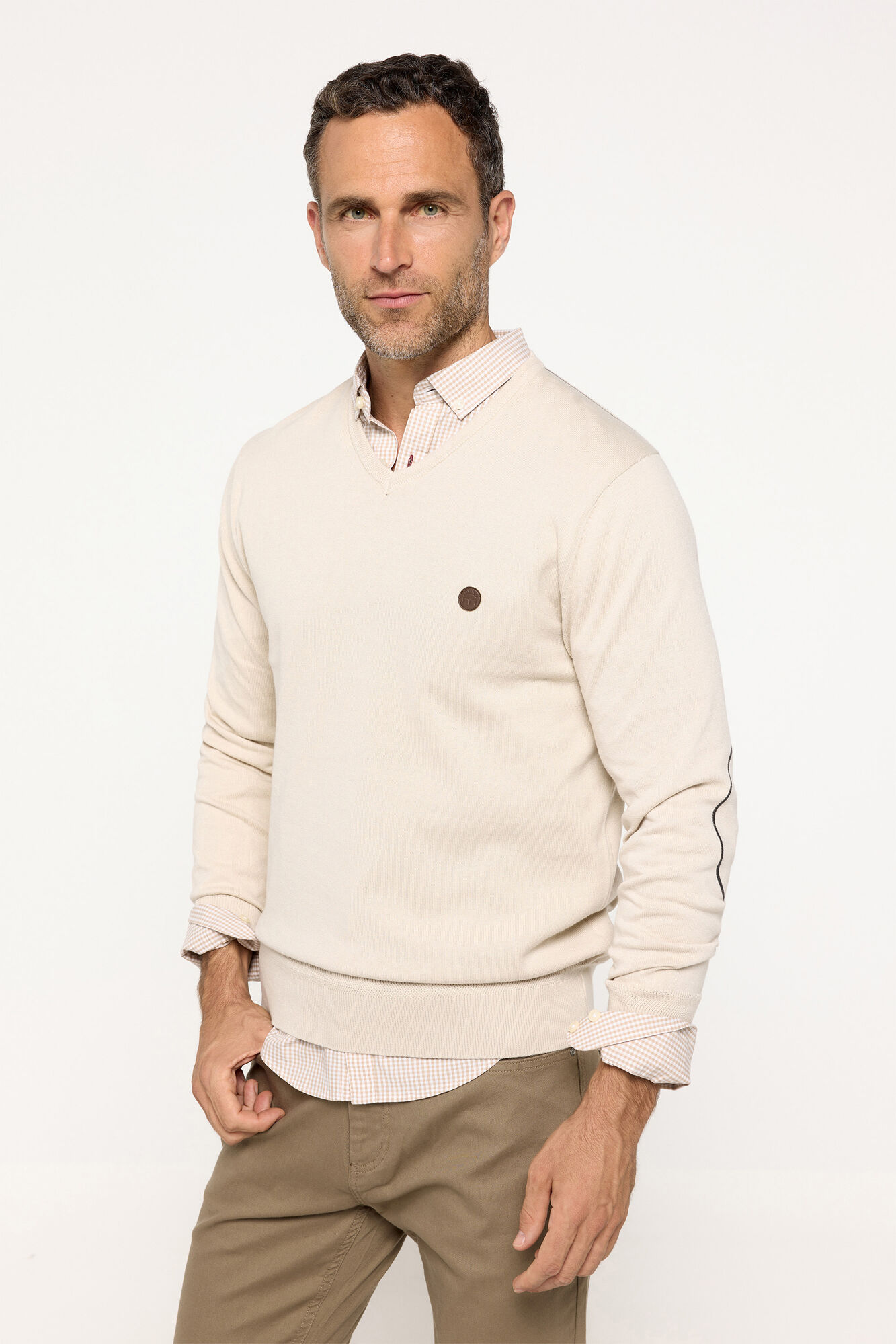 Milano Jersey cuello pico algod&oacute;n Arena