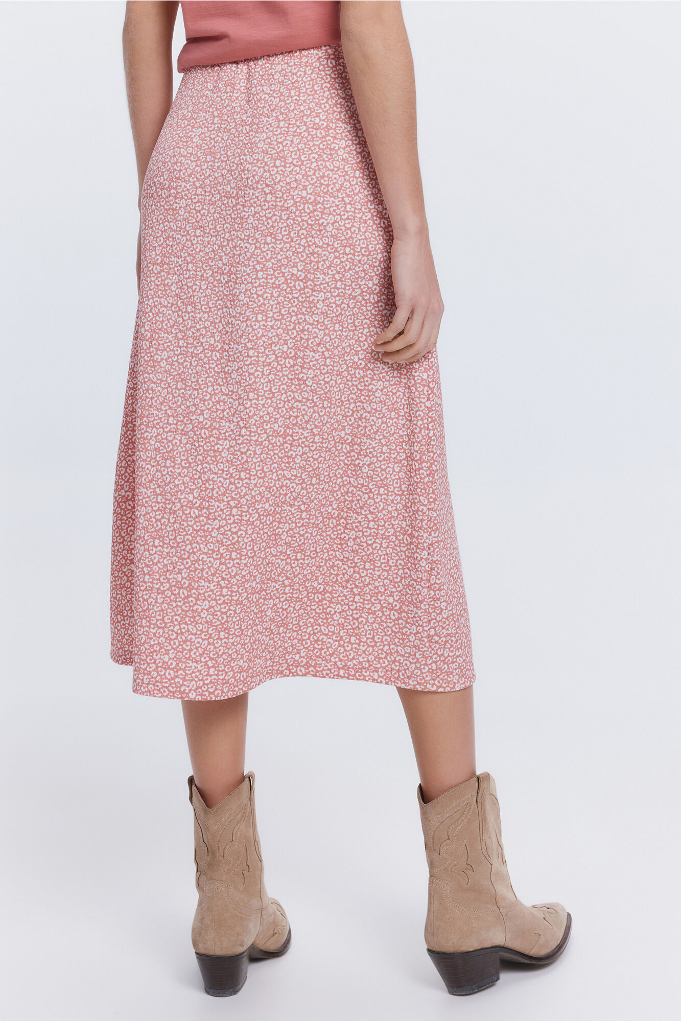 Milano Falda midi circular Rojo