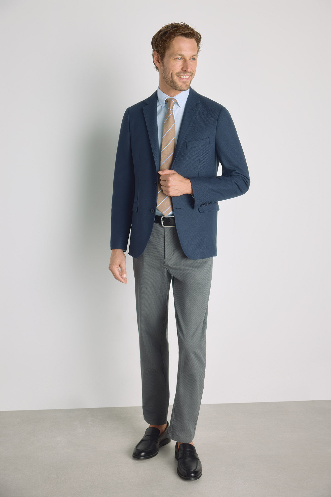 Milano Blazer de tejido de punto Navy