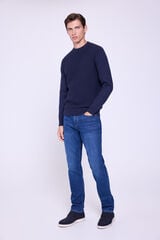 Milano Jersey básico de cuello redondo Navy