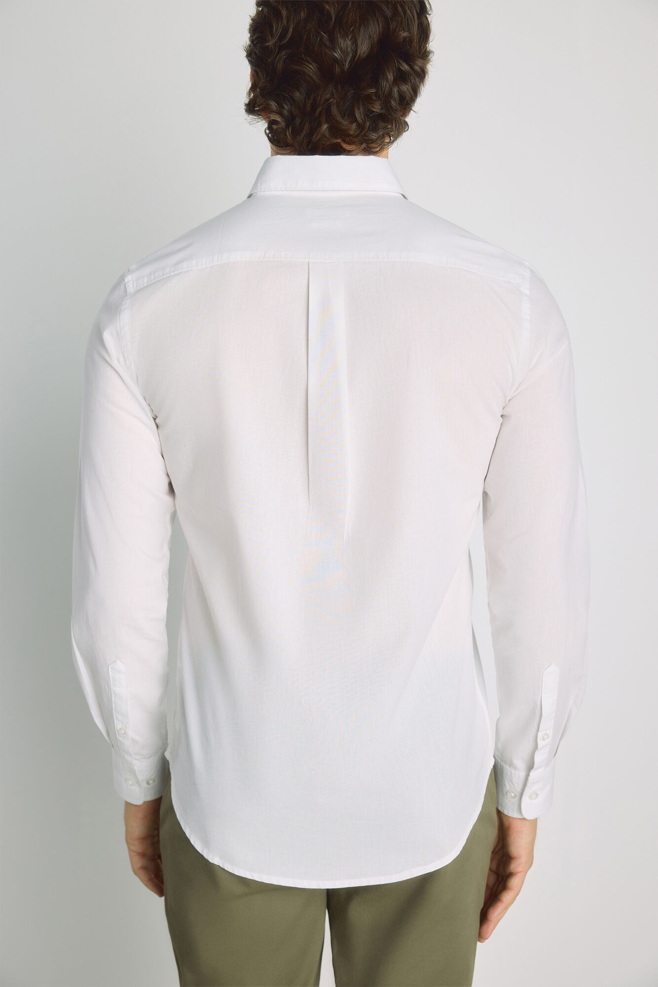 Milano Camisa lisa de manga larga Blanco