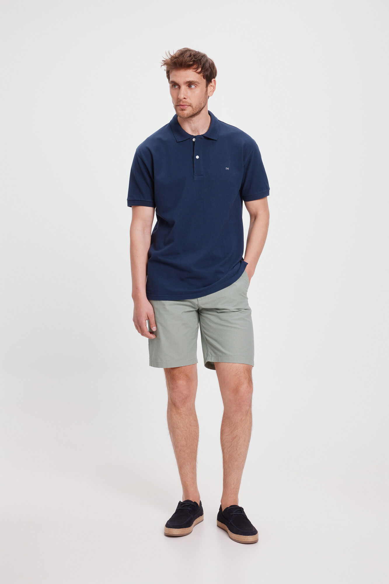 Milano Polo B&aacute;sico Piqu&eacute;&nbsp; Navy