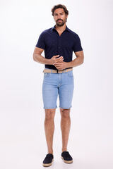 Milano Bermudas de denim ajustadas Azul Claro