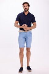 Milano Bermudas de denim ajustadas Azul Claro