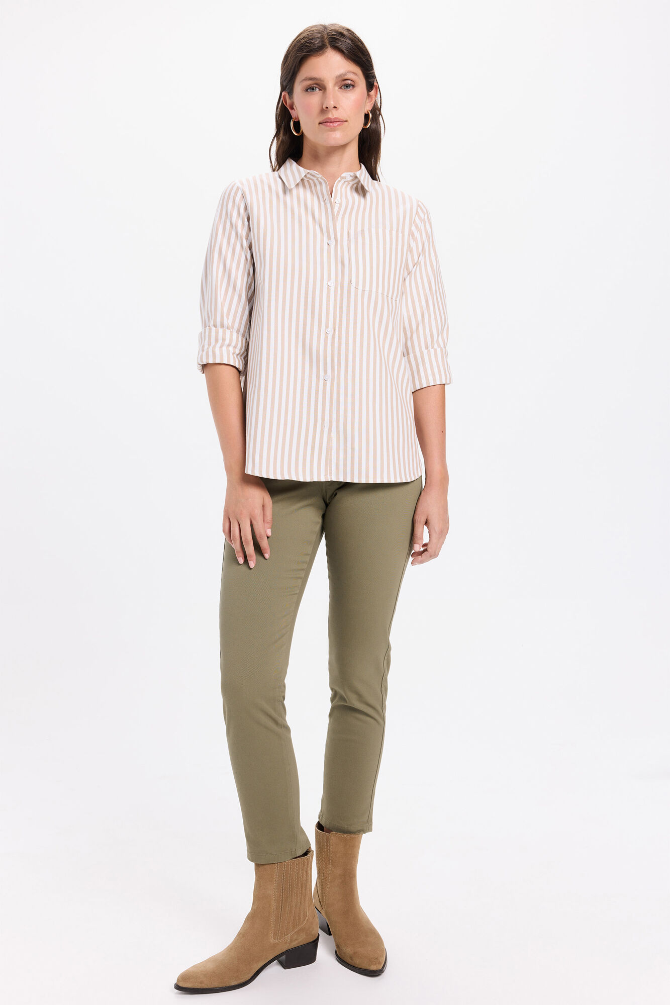 Milano Camisa Oxford Tostado