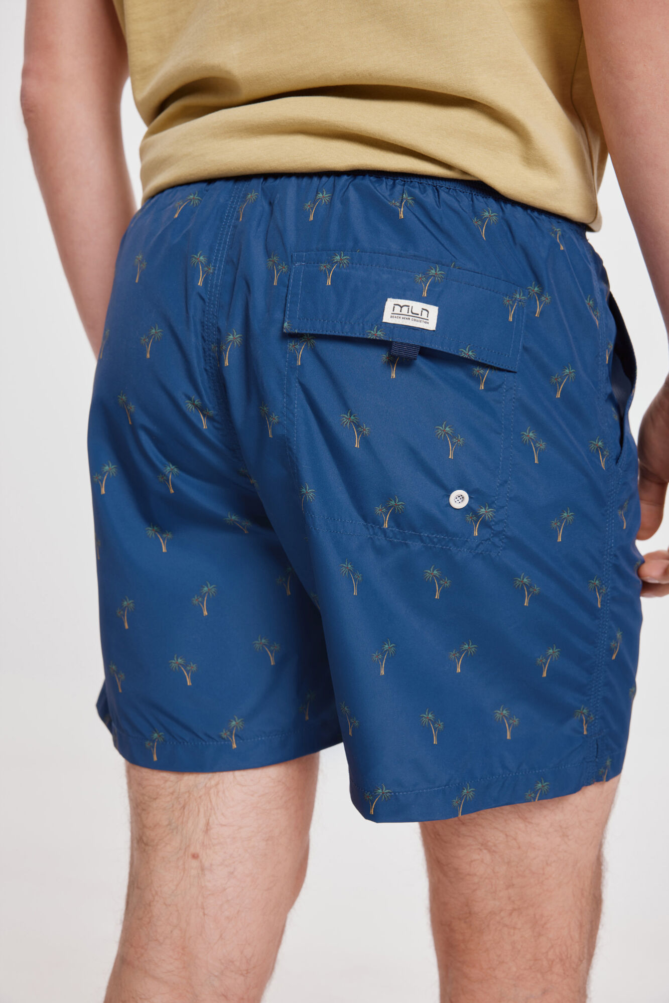 Milano Ba&ntilde;ador Estampado a Contraste Azul