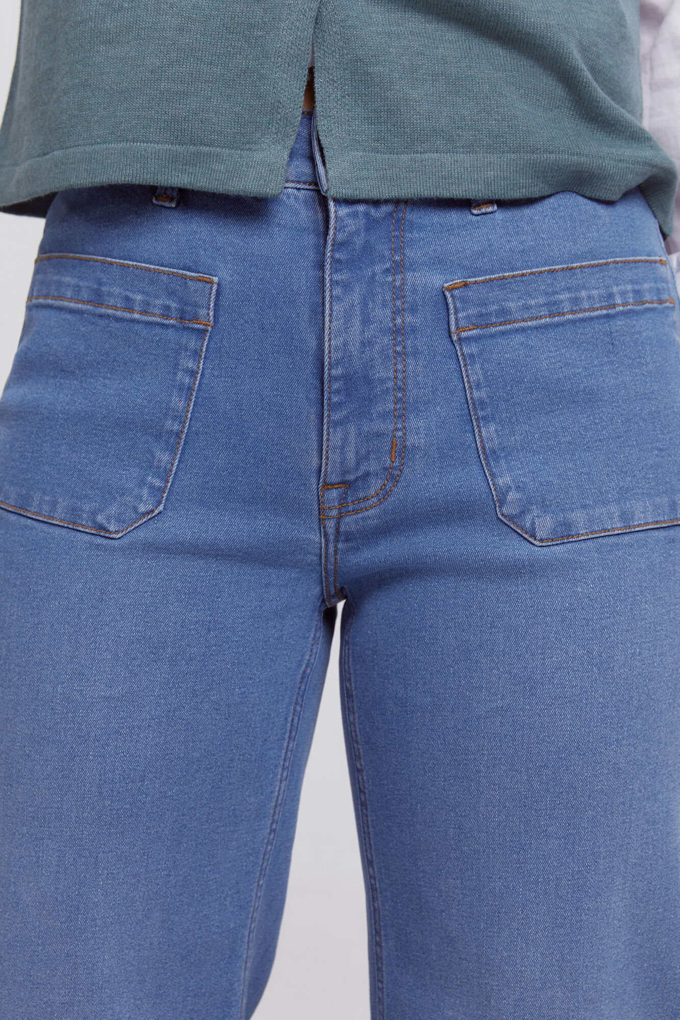 Milano Denim crop Azul Claro