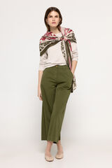 Fifty Outlet Pantalón chino crop. Kaki
