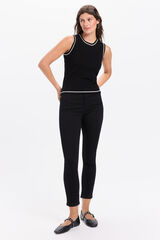 Milano Jeans ajustados de tiro medio Negro
