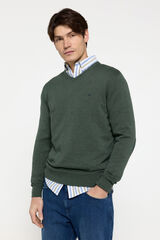Fifty Outlet Jersey Patch cuello en pico Verde