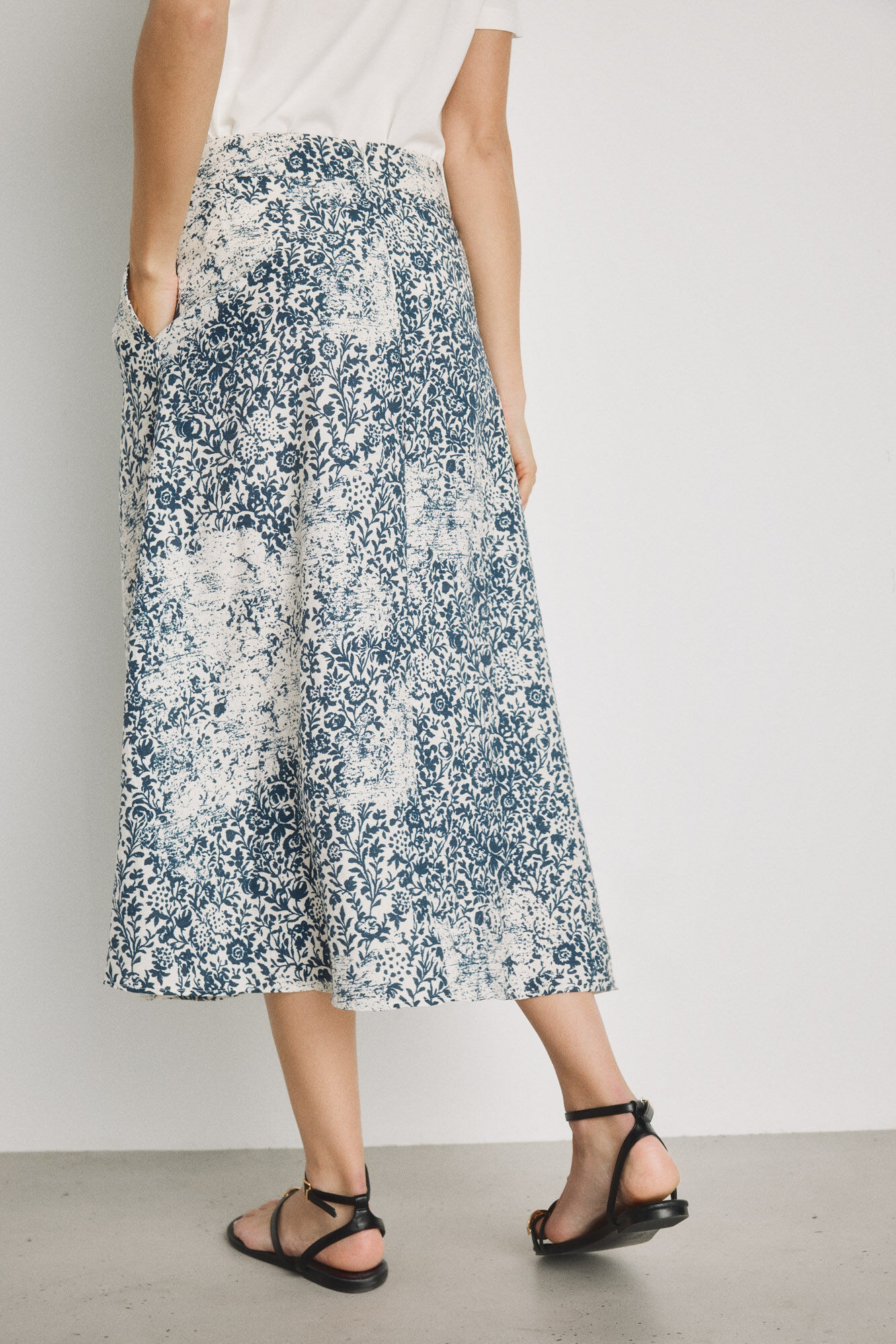 Milano Falda estampada Navy