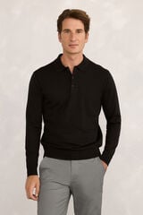 Milano Botones de jersey de polo Negro