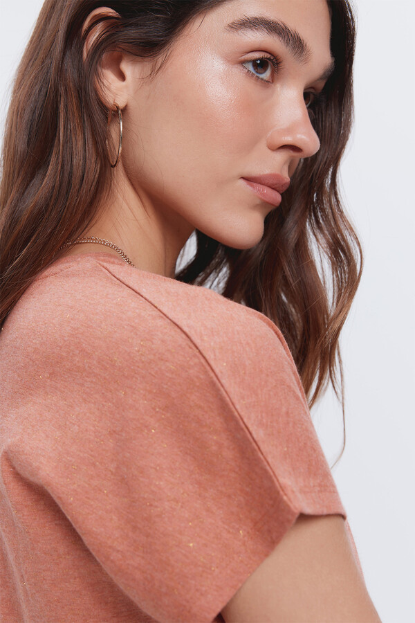 Milano Camiseta mezcla lurex Naranja