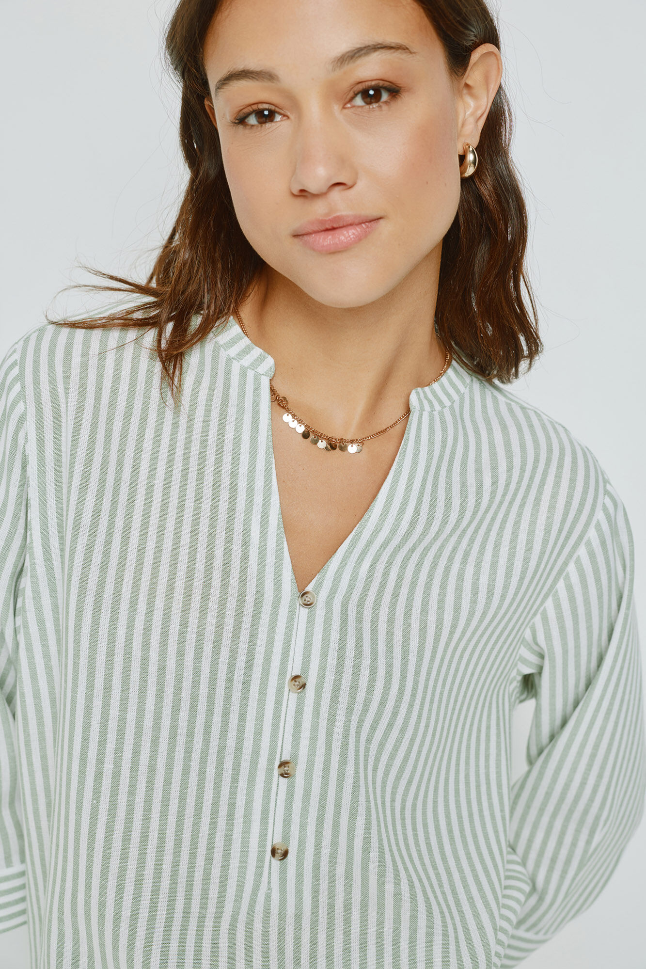 Milano Blusa de rayas Verde