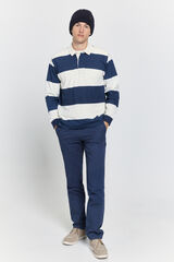 Milano Polo estilo rugby a rayas Navy