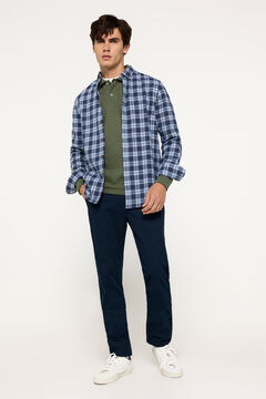 Fifty Outlet Camisa Twill Cuadros Azul