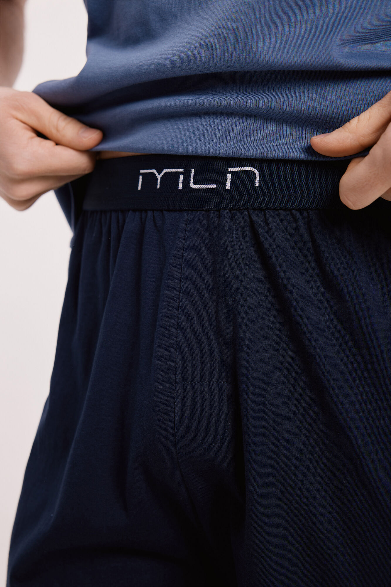 Milano Pijama corto print posicional Azul