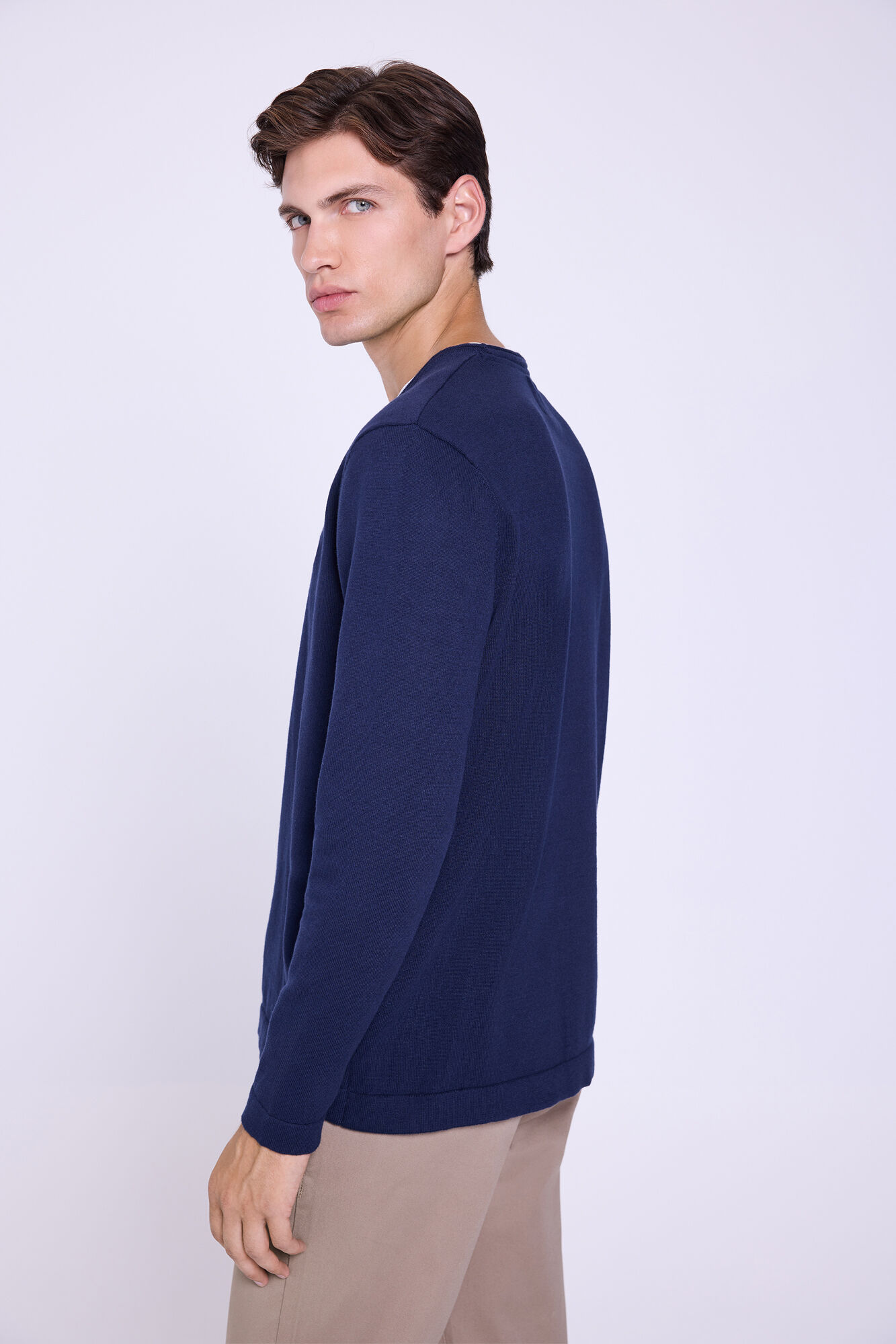 Springfield Jersey b&aacute;sico de cuello redondo  Navy