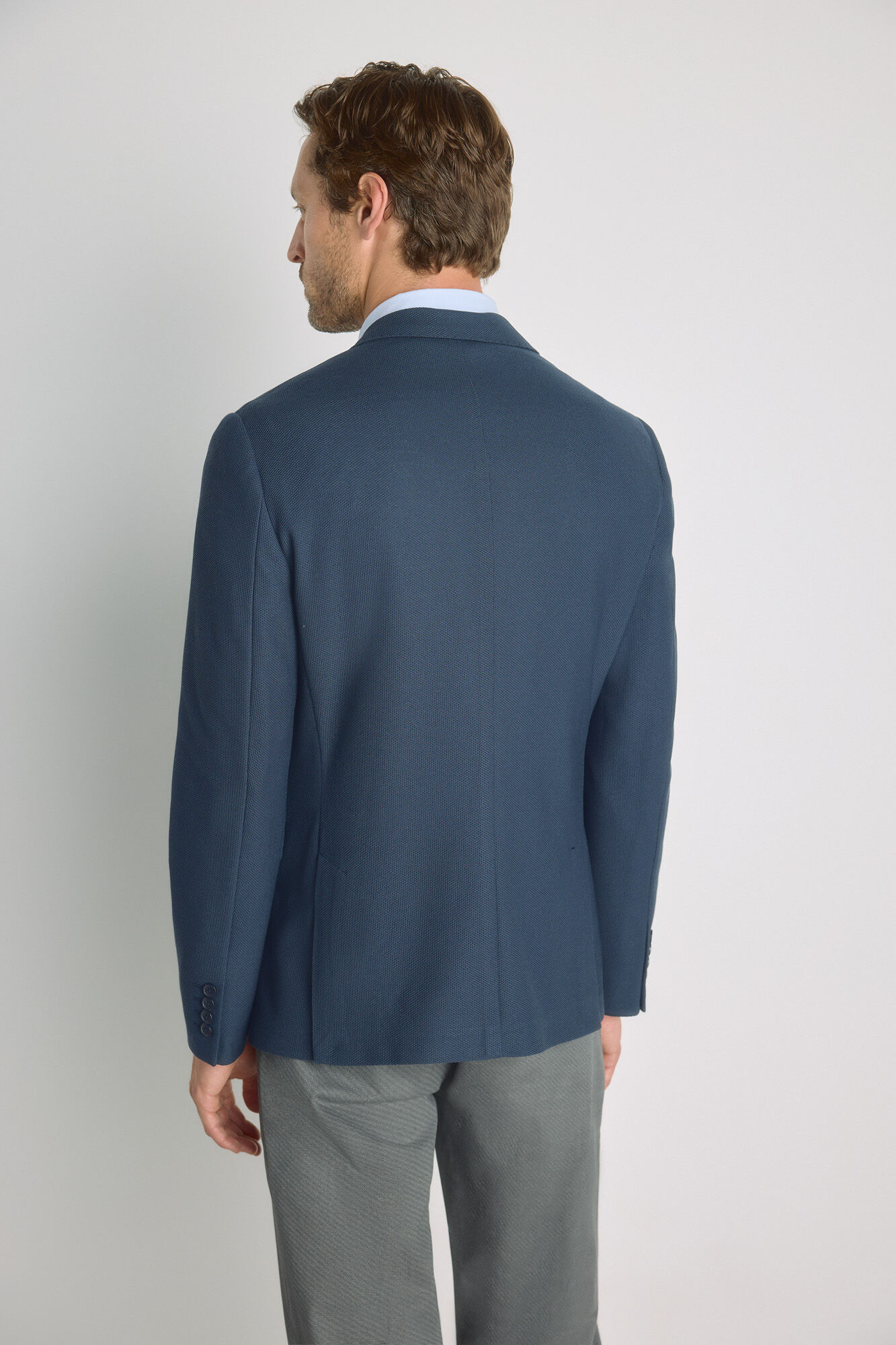 Milano Blazer de tejido de punto Navy