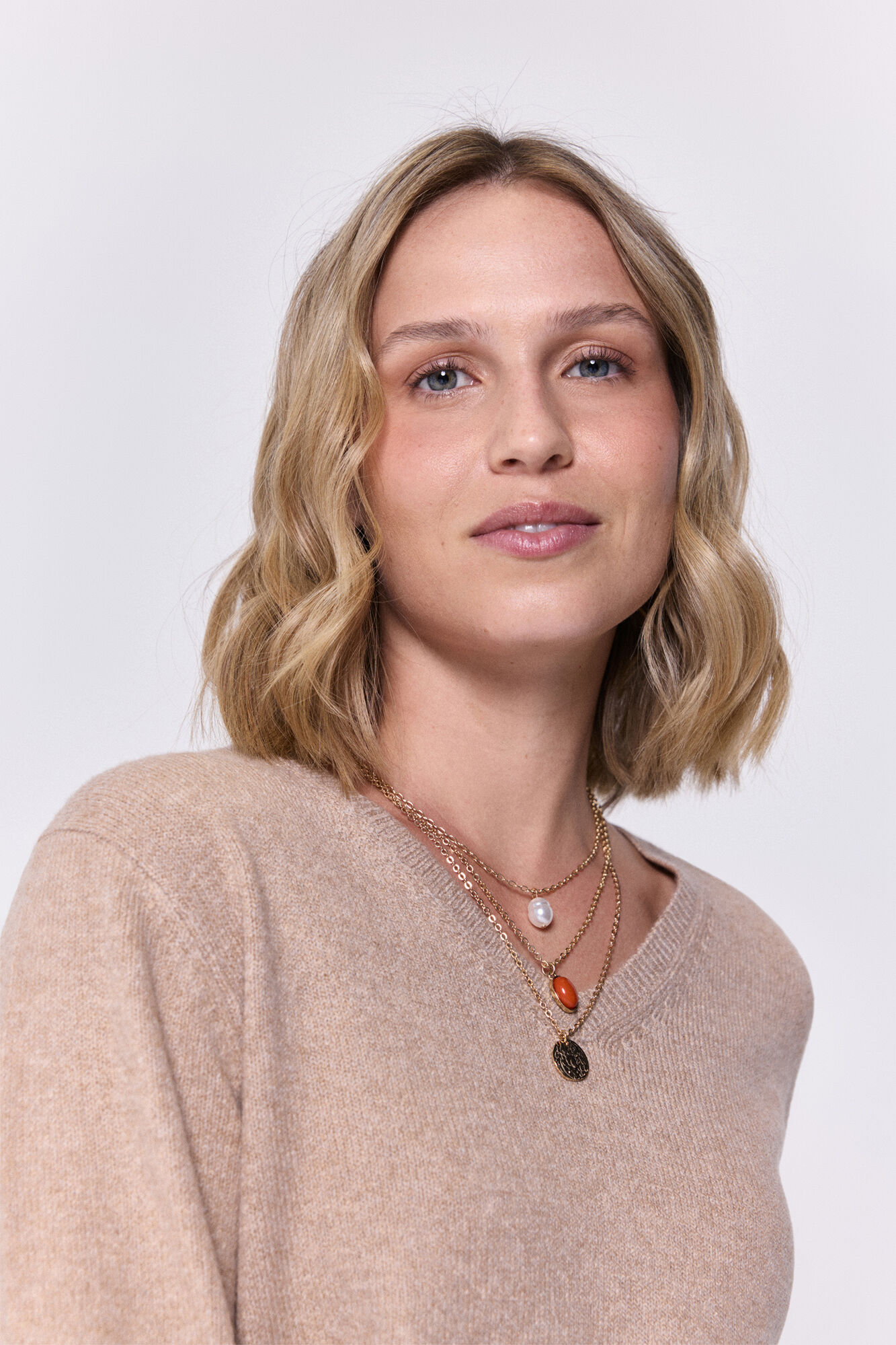 Milano Tejido jersey con cuello en pico