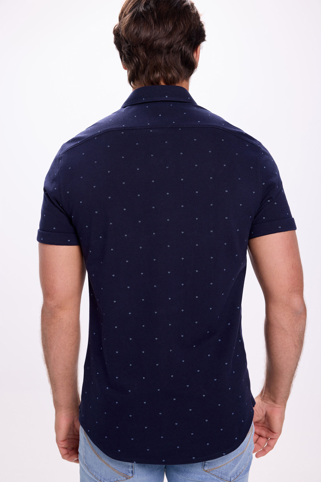 Milano Camisa de piqu&eacute; estampada Navy