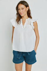 Milano Blusa bordada Blanco