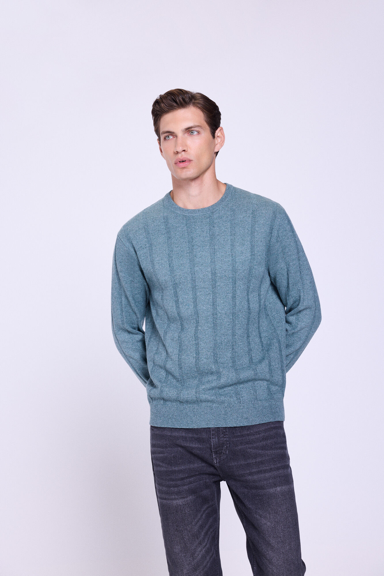 Milano Jersey b&aacute;sico de cuello redondo 