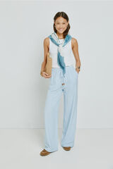 Milano Pantal&oacute;n ancho de rayas Azul