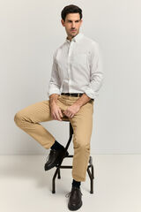 Milano Camisa lisa manga larga Blanco