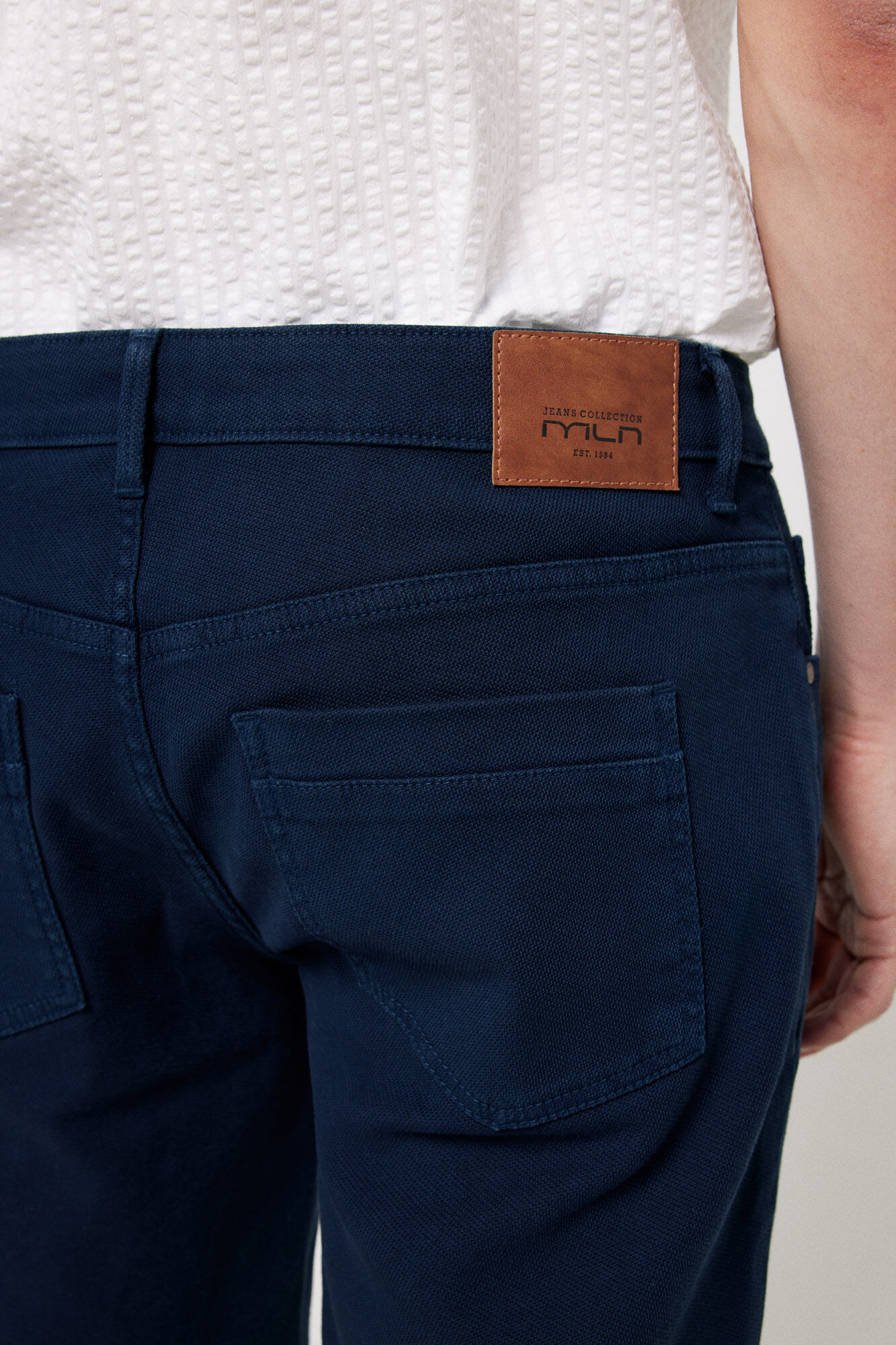 Milano Bermudas denim estructura. Azul