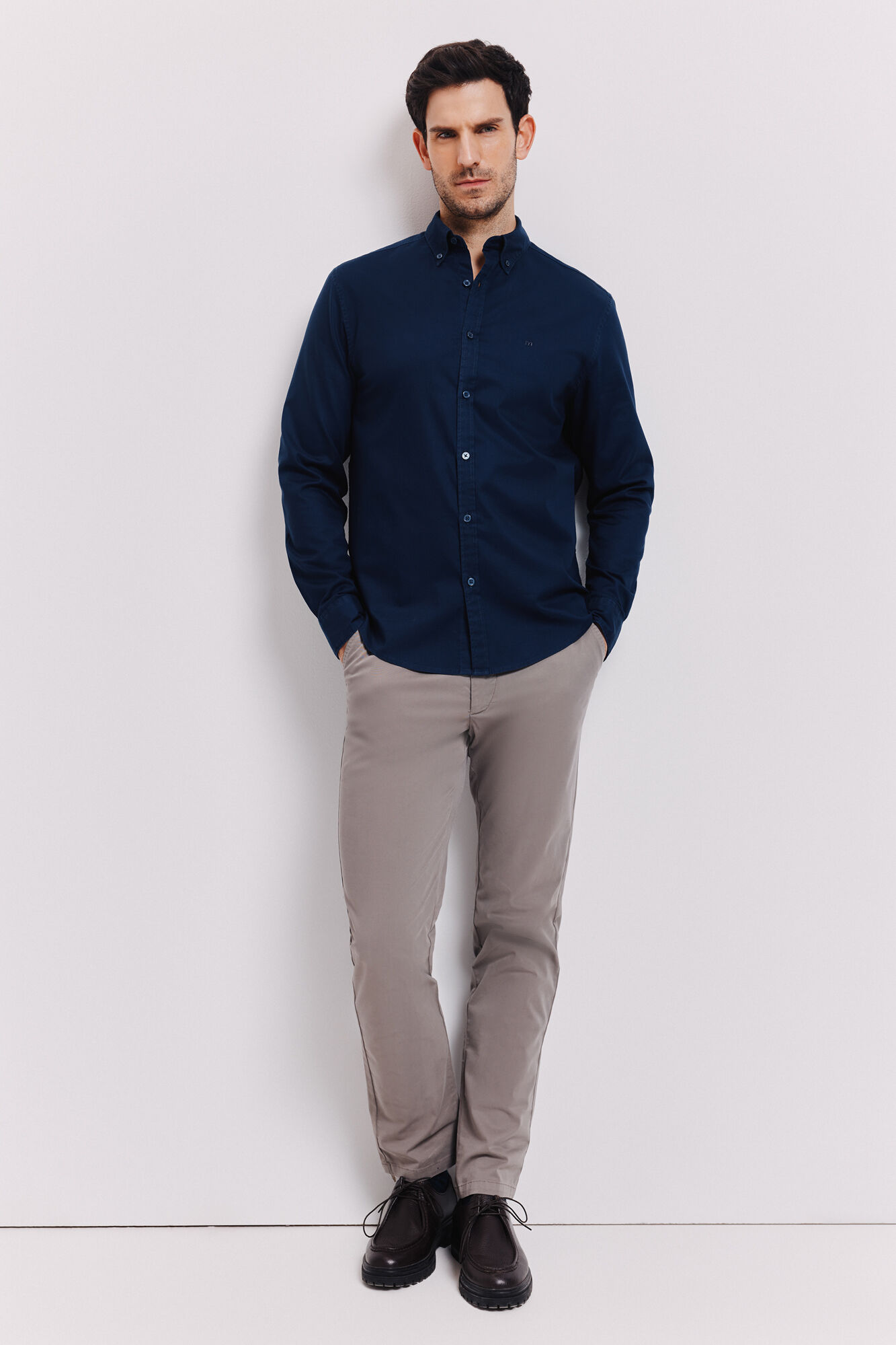 Milano Camisa lisa manga larga