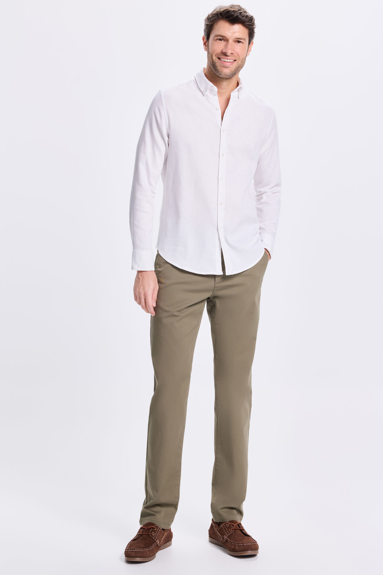 Milano Camisa deportiva estructurada Blanco