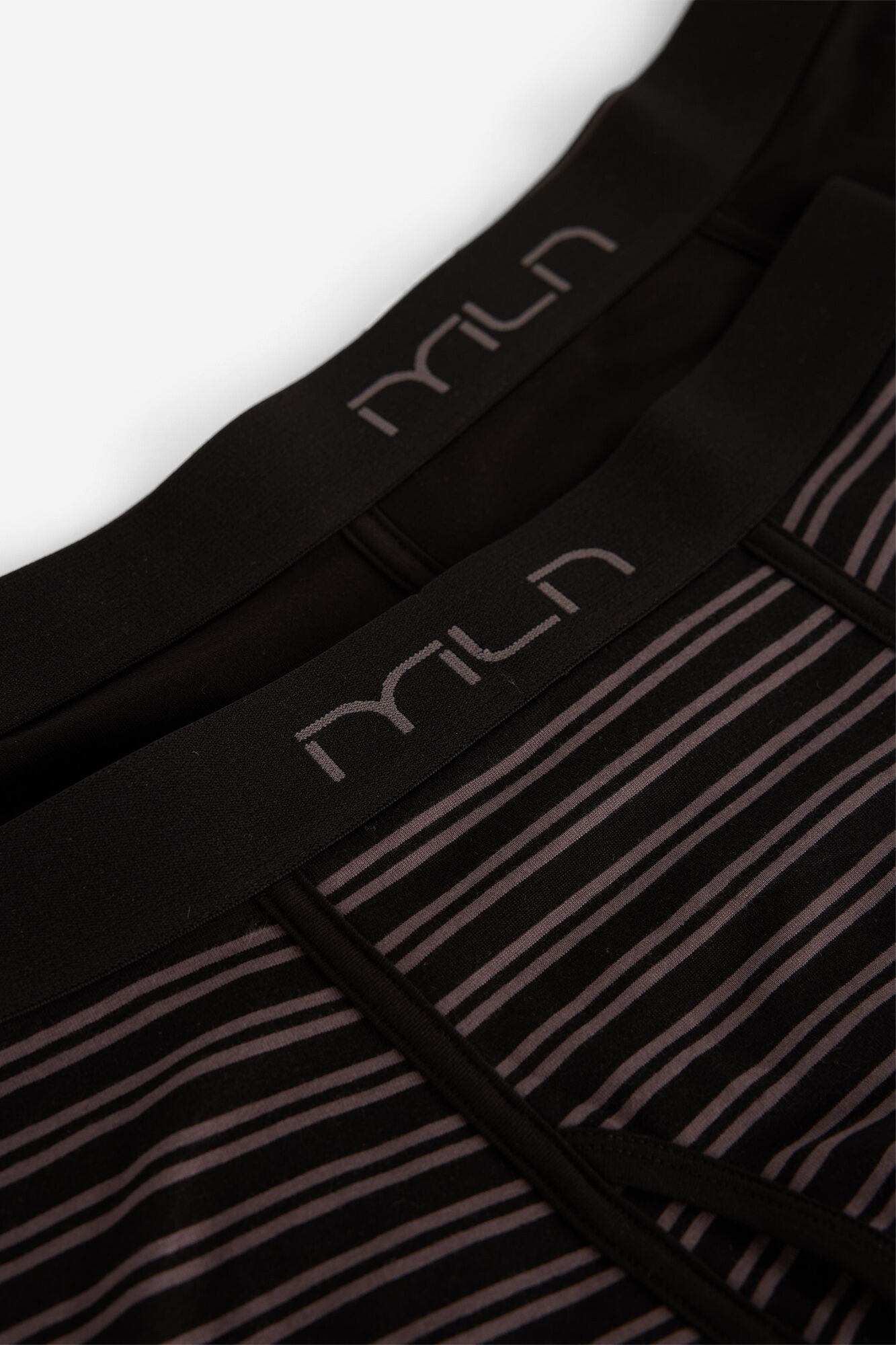 Milano Boxer de rayas negras Negro