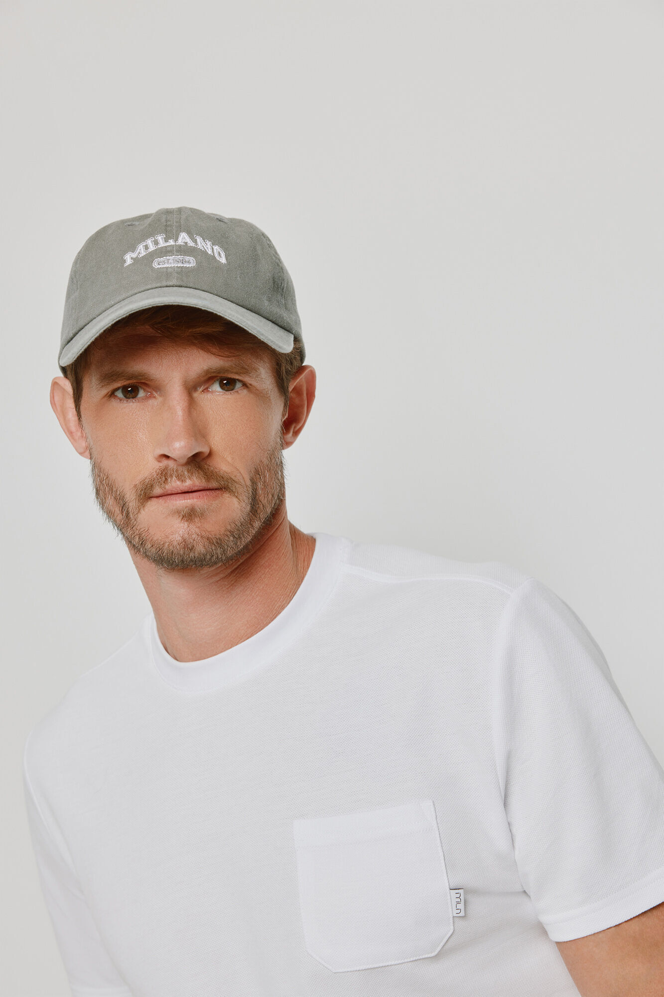 Milano Gorra de visera textil Gris