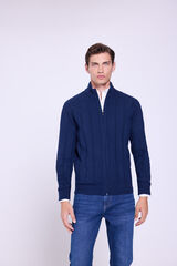 Milano Cárdigan con cierre de cremallera Navy
