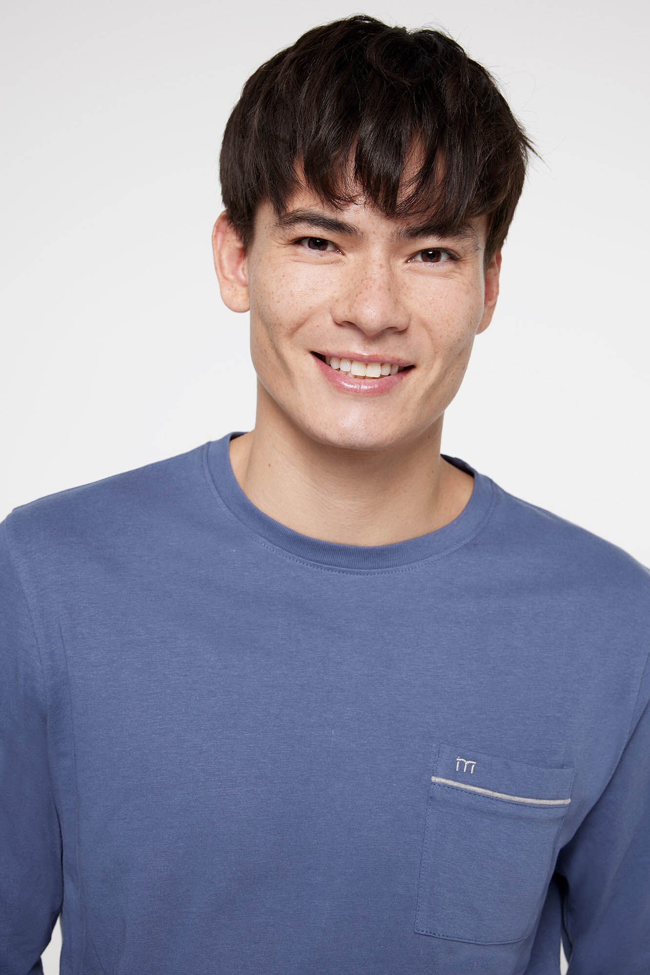 Milano Pijama Algod&oacute;n Cuadros. Azul