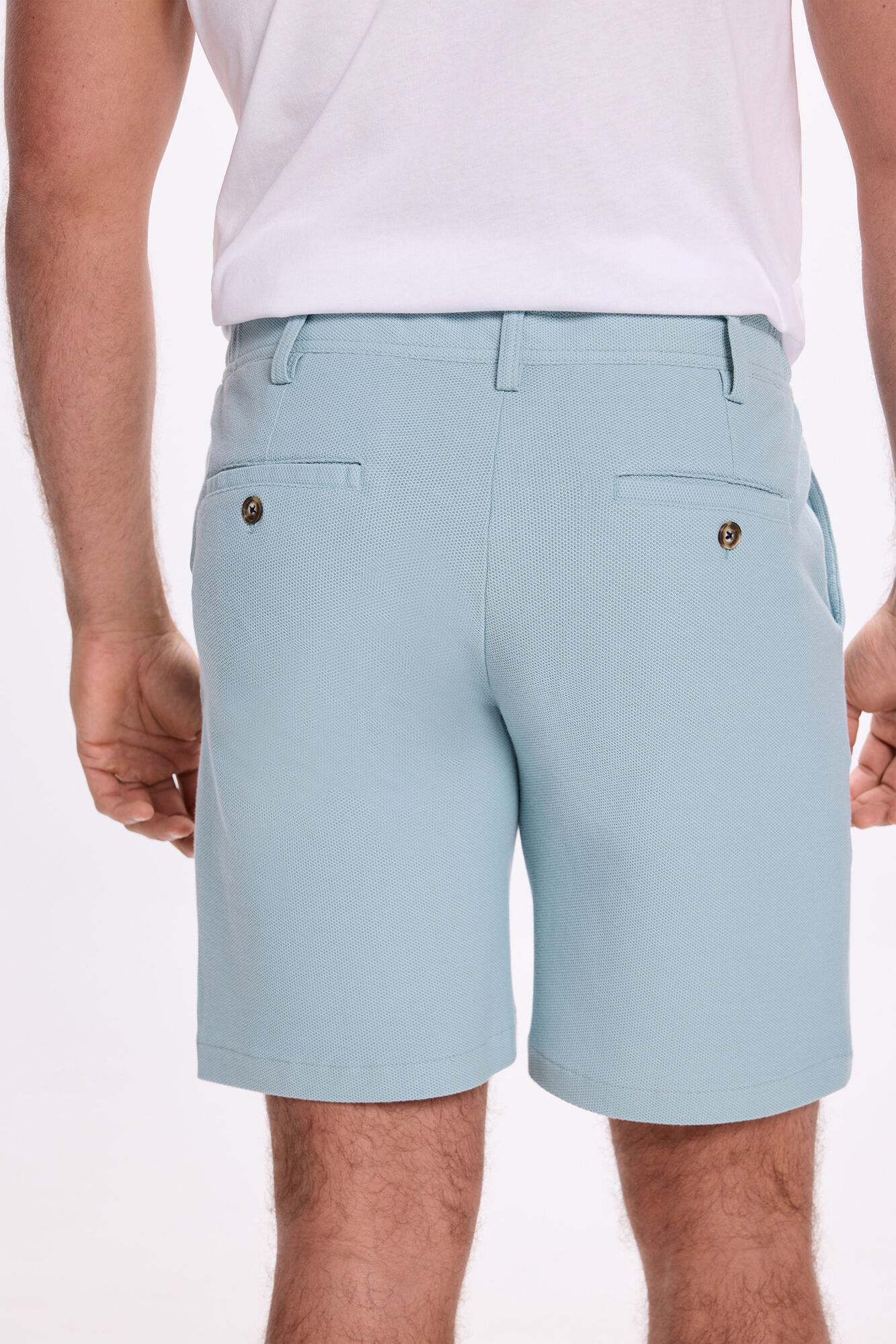Milano Bermudas con aspecto de lino Azul