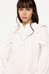 Fifty Outlet Blusa popelin Blanco