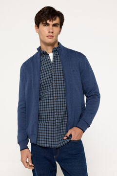 Fifty Outlet Chaqueta Punto Cremallera Azul Oscuro